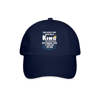 Once upon a time there was a king. September 1985 Birthday - Baseball Cap - blue/blue - Front