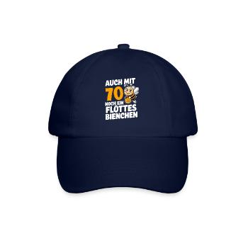 70. Geburtstag 70 Jahre Flottes Bienchen Frau - Baseballkappe - Blau/Blau - Vorne