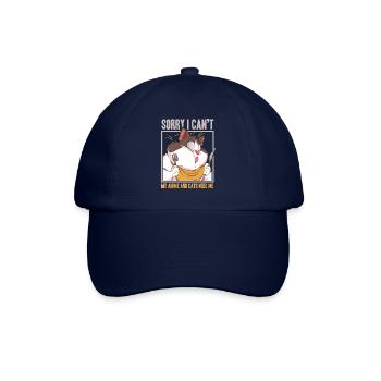 Anime Manga Otaku Kawaii Katzen Katze Kätzchen - Baseballkappe - Blau/Blau - Vorne