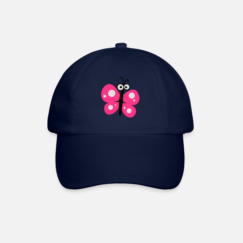 rose papillon - Casquette classique - bleu/bleu
