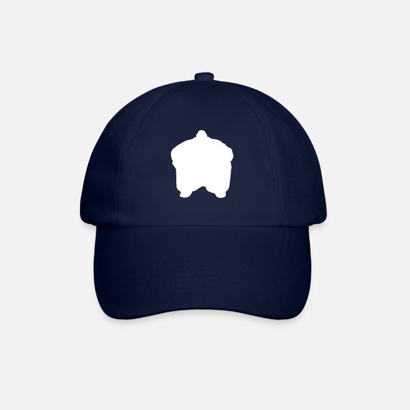 dicker Mann weiss - Baseballkappe - Blau/Blau