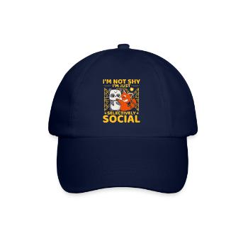 I'm not shy I'm just selevtively Social - Baseballkappe - Blau/Blau - Vorne