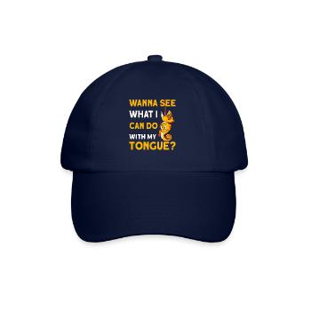 Vous voulez voir ce que je peux faire avec ma langue? - Casquette classique - bleu/bleu - Devant