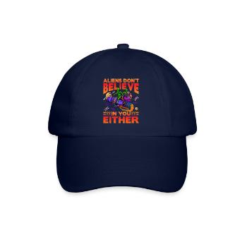 Aliens don't believe in you either - Baseballkappe - Blau/Blau - Vorne
