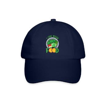 l Love Vegan Food - Baseball Cap - blue/blue - Front