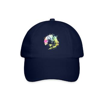 Französische Bulldogge - Baseballkappe - Blau/Blau - Vorne