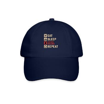 Eat Sleep French Bulldog - Baseball Cap - blue/blue - Front