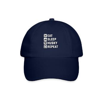 Eat sleep husky repeat - Baseball Cap - blue/blue - Front