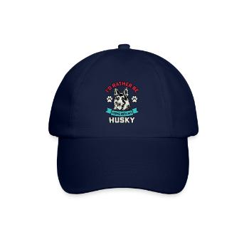 I'd rather be home with my husky - Baseball Cap - blue/blue - Front