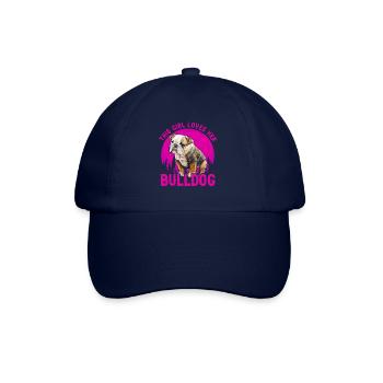 Cette fille aime son bouledogue - Casquette classique - bleu/bleu - Devant