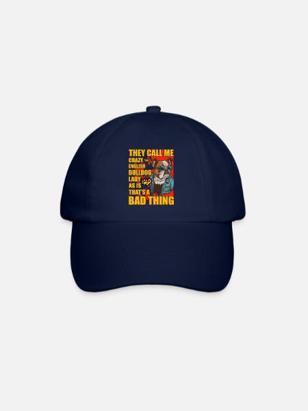 Englische Bulldogge Lustiger Spruch - Baseballkappe - Blau/Blau