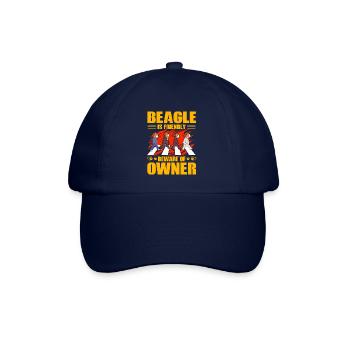 Beagle is friendly beware of owner - Baseball Cap - blue/blue - Front