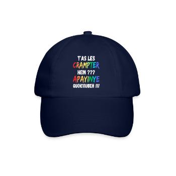 T as les crampter apayinye quoicoubeh humour - Casquette classique - bleu/bleu - Devant