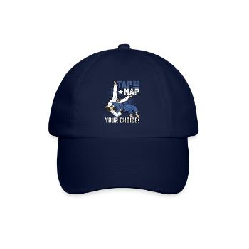 Tap or Nap your Choice Brazilia Jiu-Jitsu - Baseballkappe - Blau/Blau - Vorne