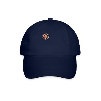 Die Sonne in Kopfhörern tanzt zur Musik - Baseballkappe - Blau/Blau - Vorne