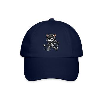 Chibi-Zebra Hockeyspieler Eishockey - Baseballkappe - Blau/Blau - Vorne
