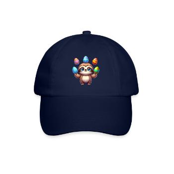 Easter Sloth Easter Egg Juggler Colorful Eggs - Baseball Cap - blue/blue - Front