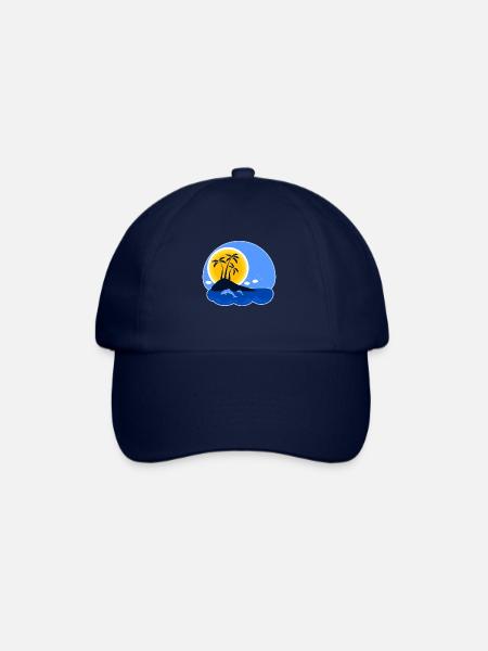 Urlaub Insel - Baseballkappe - Blau/Blau