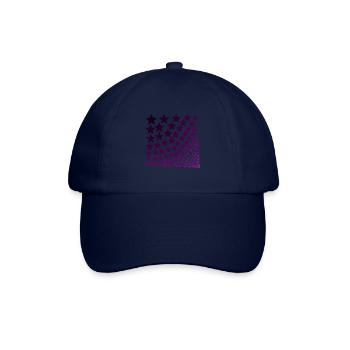 Sterne lila rosa Geschenkidee - Baseballkappe - Blau/Blau - Vorne