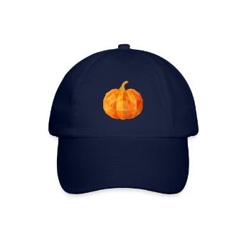 Polygon-Herbstkürbis: Geometrische Herbstschönheit - Baseballkappe - Blau/Blau - Vorne