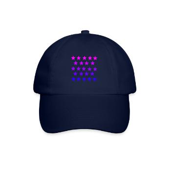 Rosa Pink Violett Lila Sterne Geschenkidee - Baseballkappe - Blau/Blau - Vorne