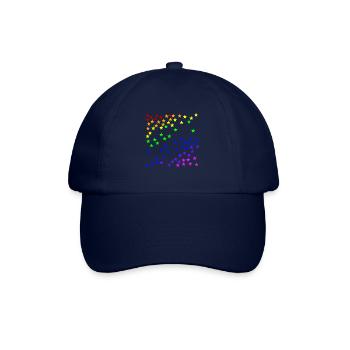 Sterne Regenbogen Geschenkidee bunt farbenfroh - Baseballkappe - Blau/Blau - Vorne