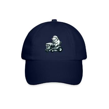 Mouton, agneau, tondeuse, entretien de la pelouse - Casquette classique - bleu/bleu - Devant