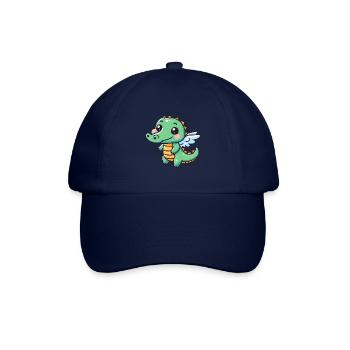 Süßes Krokodil Engel Flügel - Baseballkappe - Blau/Blau - Vorne