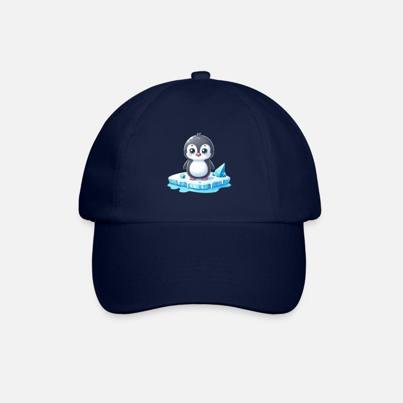 Pinguin, Globale Erwärmung & Schmelzende Eiswüste - Baseballkappe - Blau/Blau