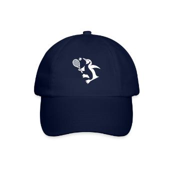 Penguin Tennis Tennis Player Silhouette Minimalist - Baseball Cap - blue/blue - Front