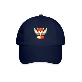 Red Fox Angel - Graceful with wings - Baseball Cap - blue/blue - Front
