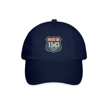 1943 Birthday Born In 1943 Retro Vintage - Baseball Cap - blue/blue - Front