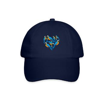 Herz Ara - Baseballkappe - Blau/Blau - Vorne