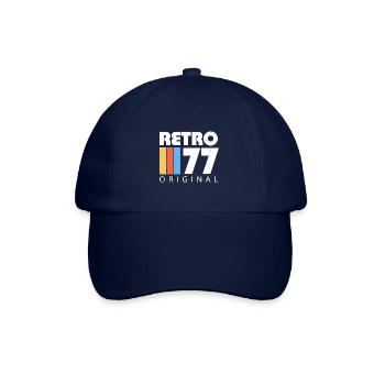 1977 Anniversaire Né En 1977 Rétro Vintage - Casquette classique - bleu/bleu - Devant