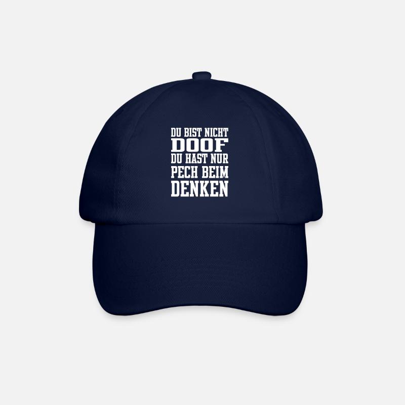 DU BIST NICHT DOOF - Baseballkappe - Blau/Blau