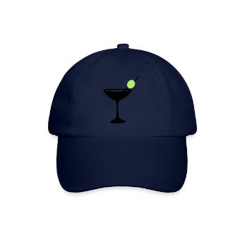 cocktail martini drink - Baseball Cap - blue/blue - Front