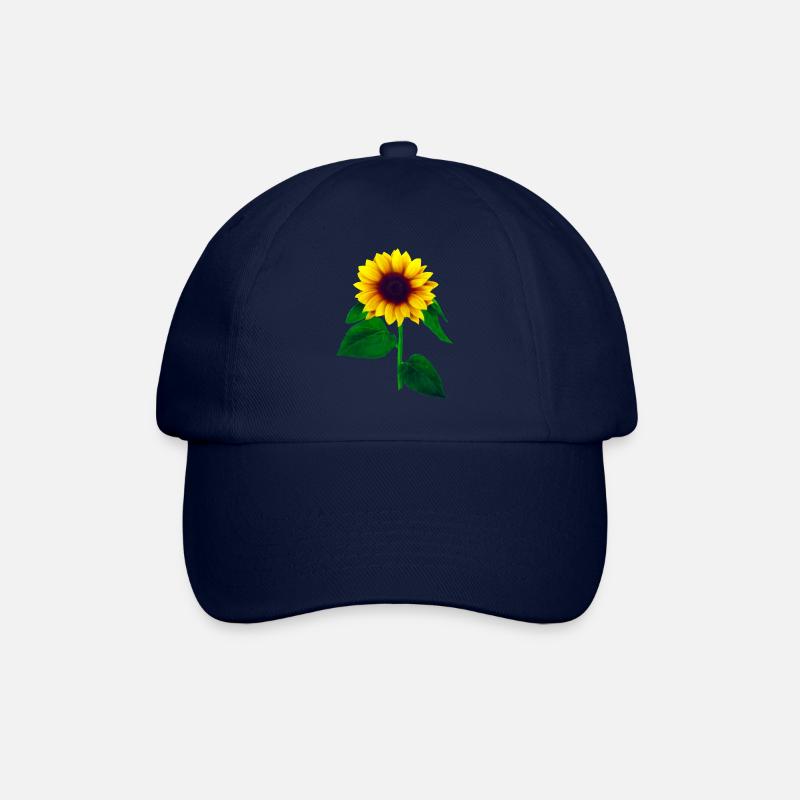Sonnenblume - Baseballkappe - Blau/Blau