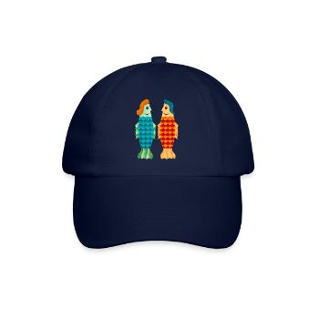Herr und Frau Fish - Baseballkappe - Blau/Blau - Vorne