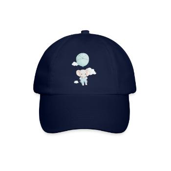 cute elephant on a swing - Baseball Cap - blue/blue - Front
