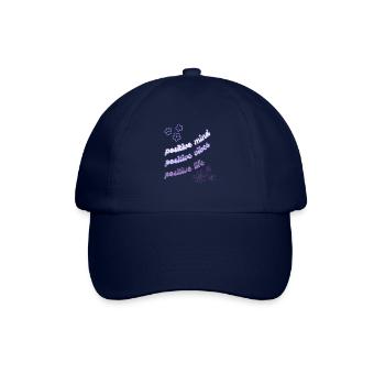 Positive mind, positive vibes, positive life - Baseballkappe - Blau/Blau - Vorne