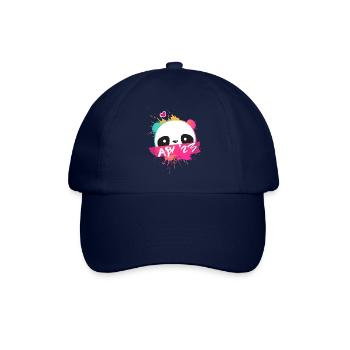 Abi '23 Motto mit süßem Panda - Abitur 2023 - Baseballkappe - Blau/Blau - Vorne