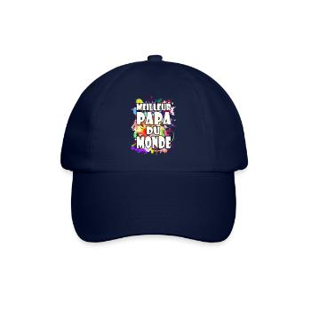 Cadeau fête des pères meilleur papa du monde - Casquette classique - bleu/bleu - Devant
