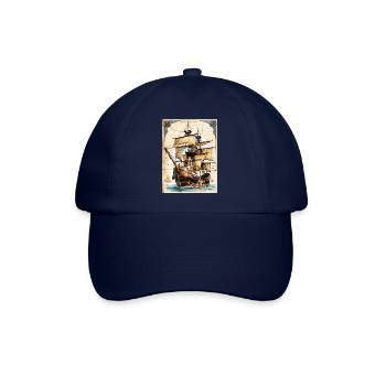Piratenschiff #2 - Baseballkappe - Blau/Blau - Vorne