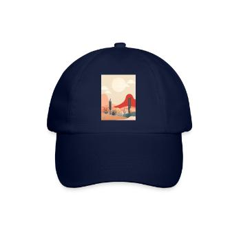 Desert in minimalist flat style - Baseball Cap - blue/blue - Front