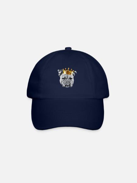 Bulldog Old English Bulldog Dog Dogs - Baseball Cap - blue/blue