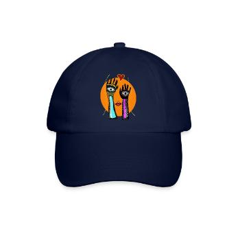 Auge Nase Mund - Baseballkappe - Blau/Blau - Vorne