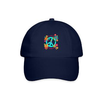 LOVE & PEACE - Baseballkappe - Blau/Blau - Vorne