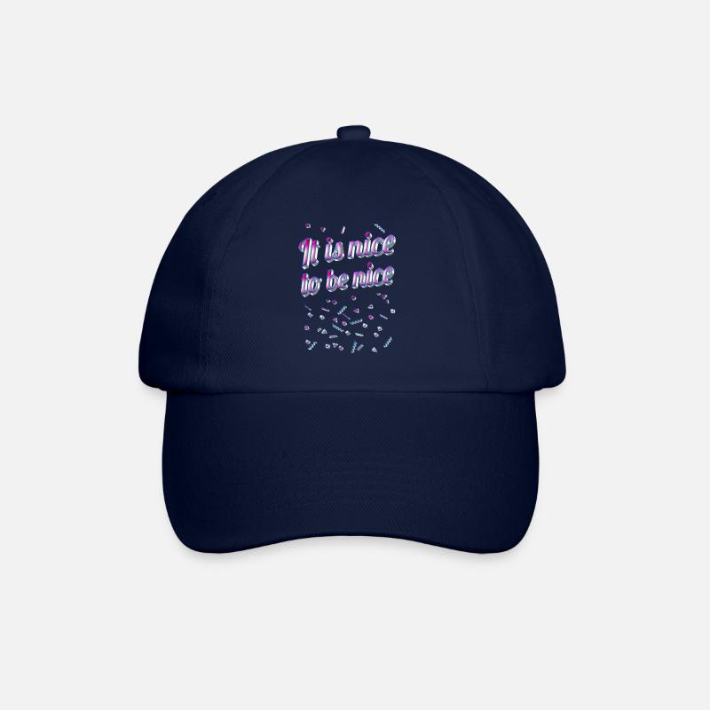It is nice to be nice - Statement - Baseballkappe - Blau/Blau