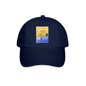 Lets Go to beach - Baseballkappe - Blau/Blau - Vorne