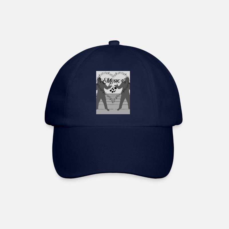 Liebe Zur Musik Herz - Baseballkappe - Blau/Blau